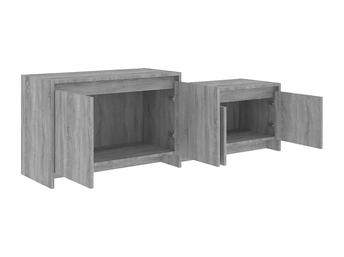 Meuble TV Sonoma gris 146,5x35x50 cm Bois d'ingénierie