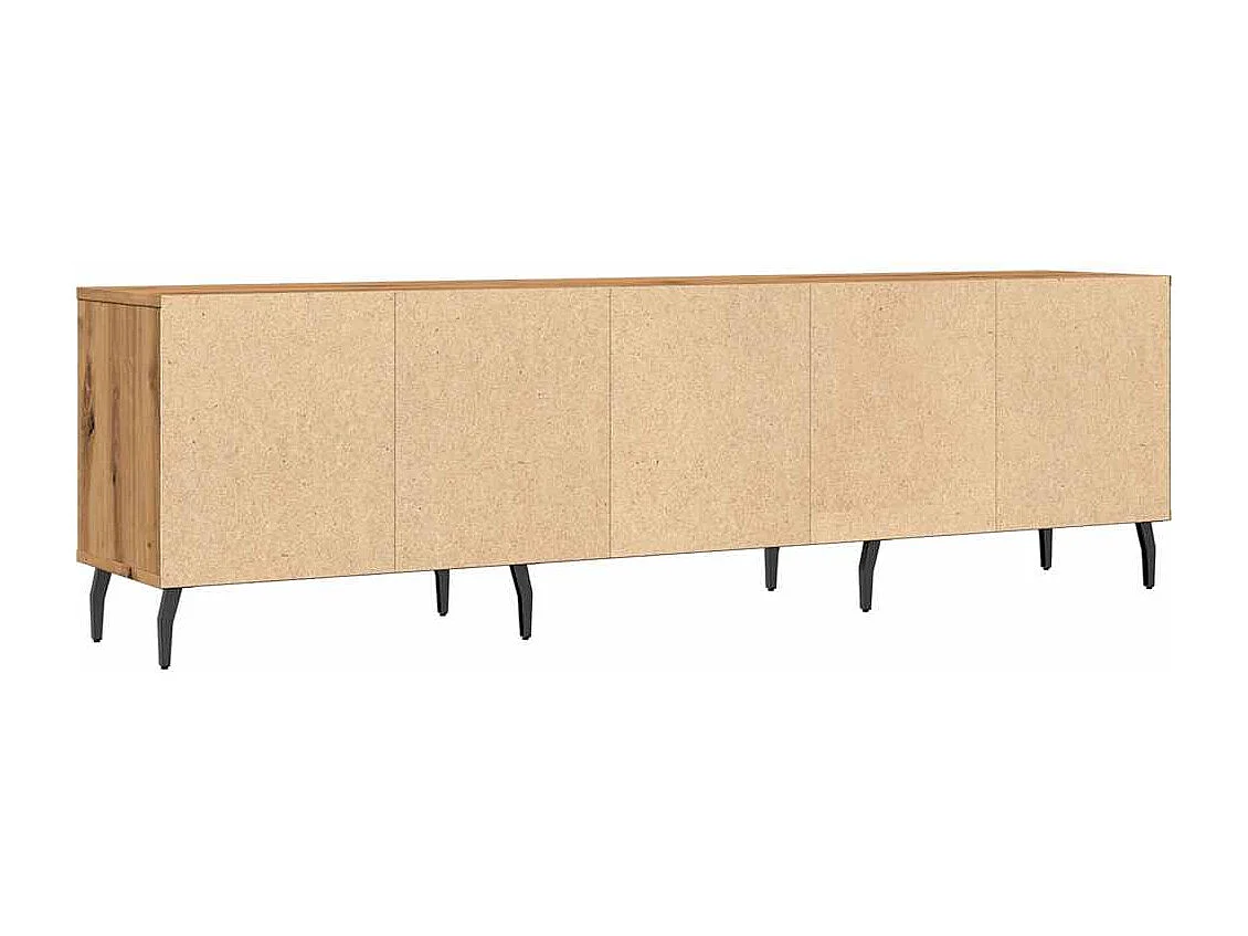 Meuble TV chêne artisanal 150x30x44,5 cm bois d'ingénierie