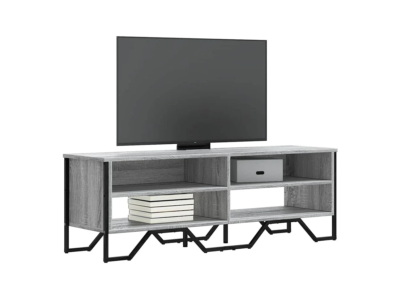 Meuble TV sonoma gris 122x34x41 cm bois d'ingénierie
