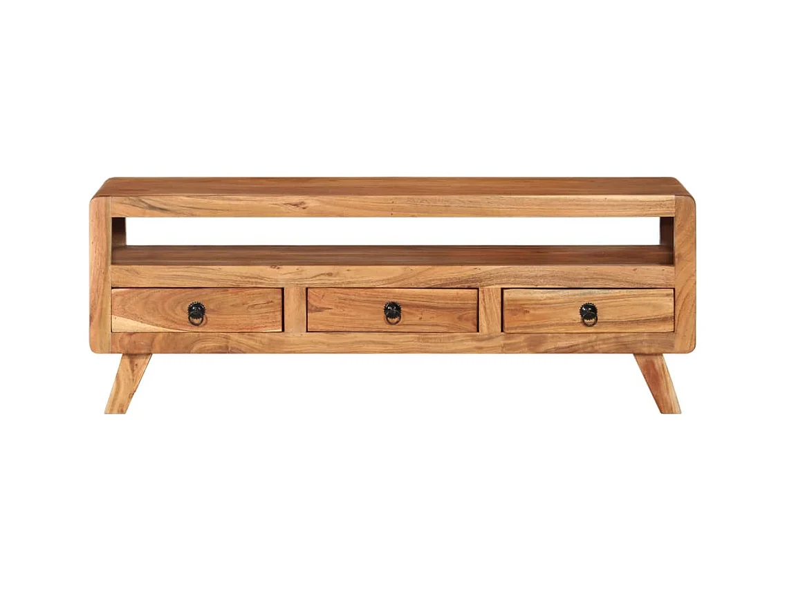 Mobile TV 110x30x40 cm Legno massello di acacia