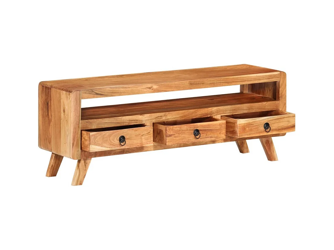 Mobile TV 110x30x40 cm Legno massello di acacia