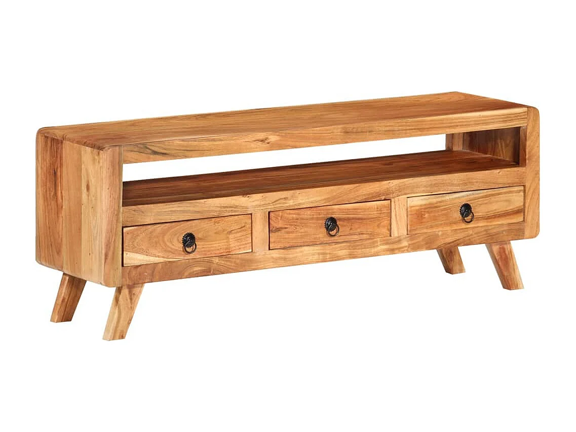 Mobile TV 110x30x40 cm Legno massello di acacia