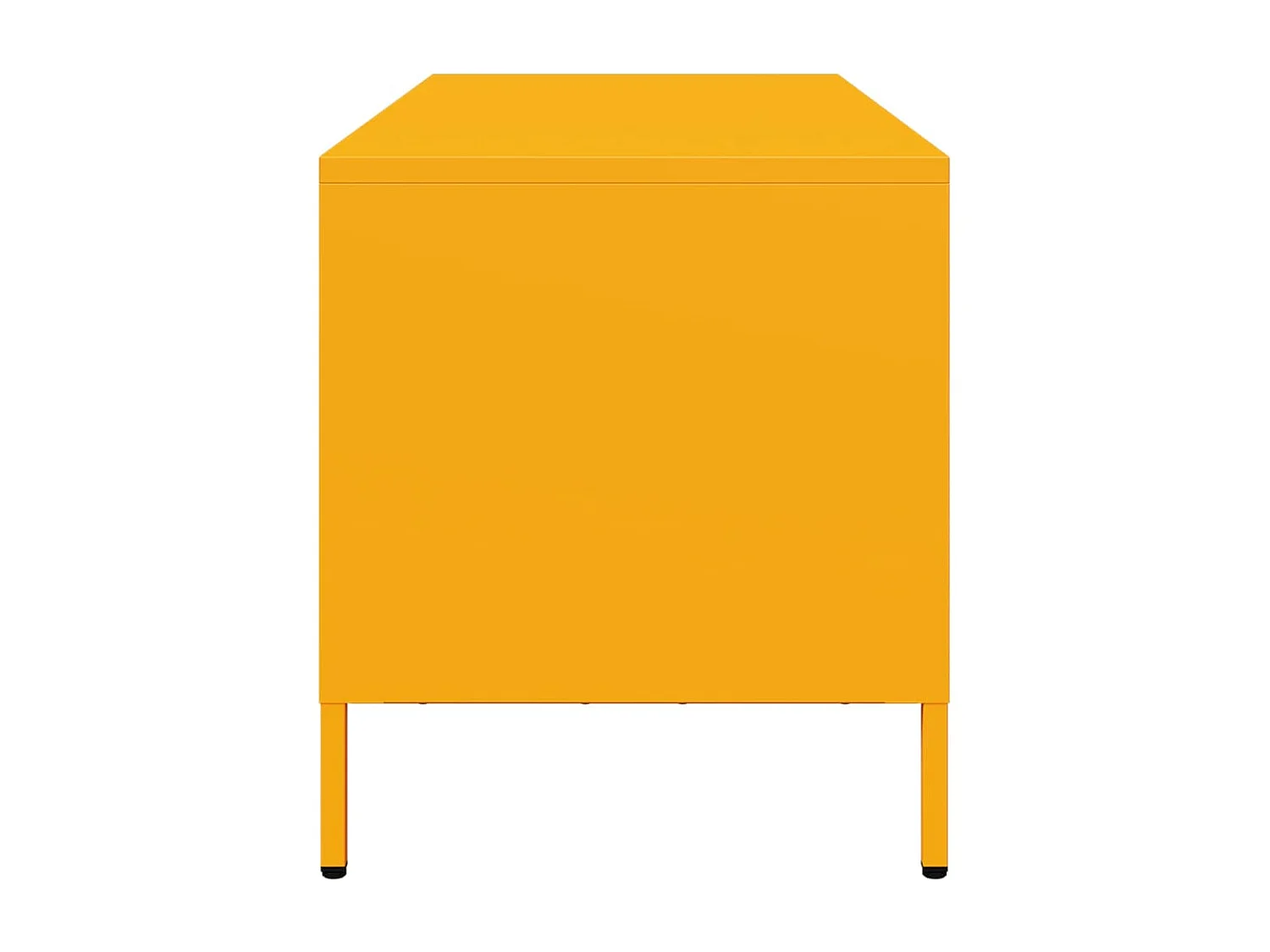 Meuble TV jaune moutarde 101,5x39x43,5 cm acier laminé à froid