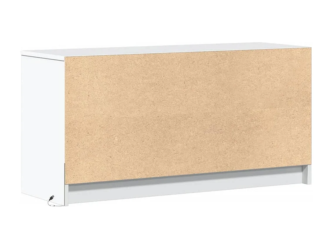 Meuble TV avec LED blanc 100x34x50 cm bois d'ingénierie