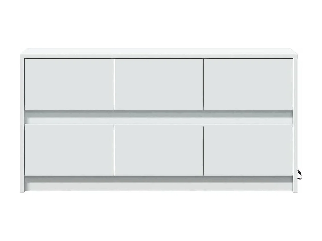 Meuble TV avec LED blanc 100x34x50 cm bois d'ingénierie