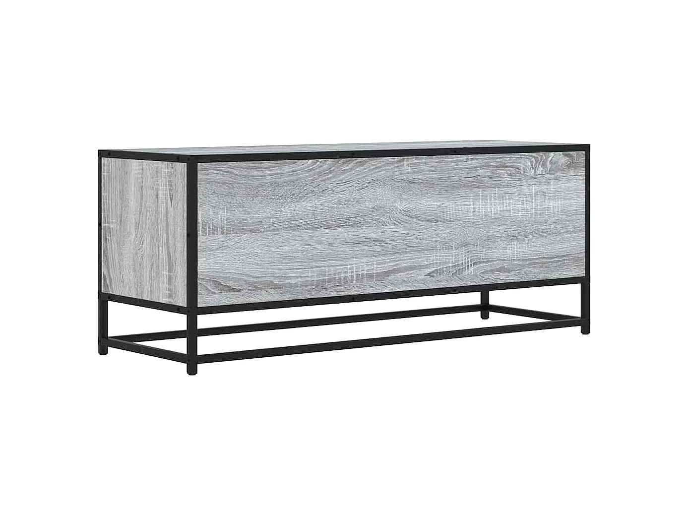 Meuble TV sonoma gris 100x34,5x40 cm bois d'ingénierie et métal