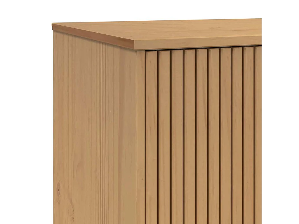 Meuble TV OLDEN marron 114x43x57 cm bois de pin massif