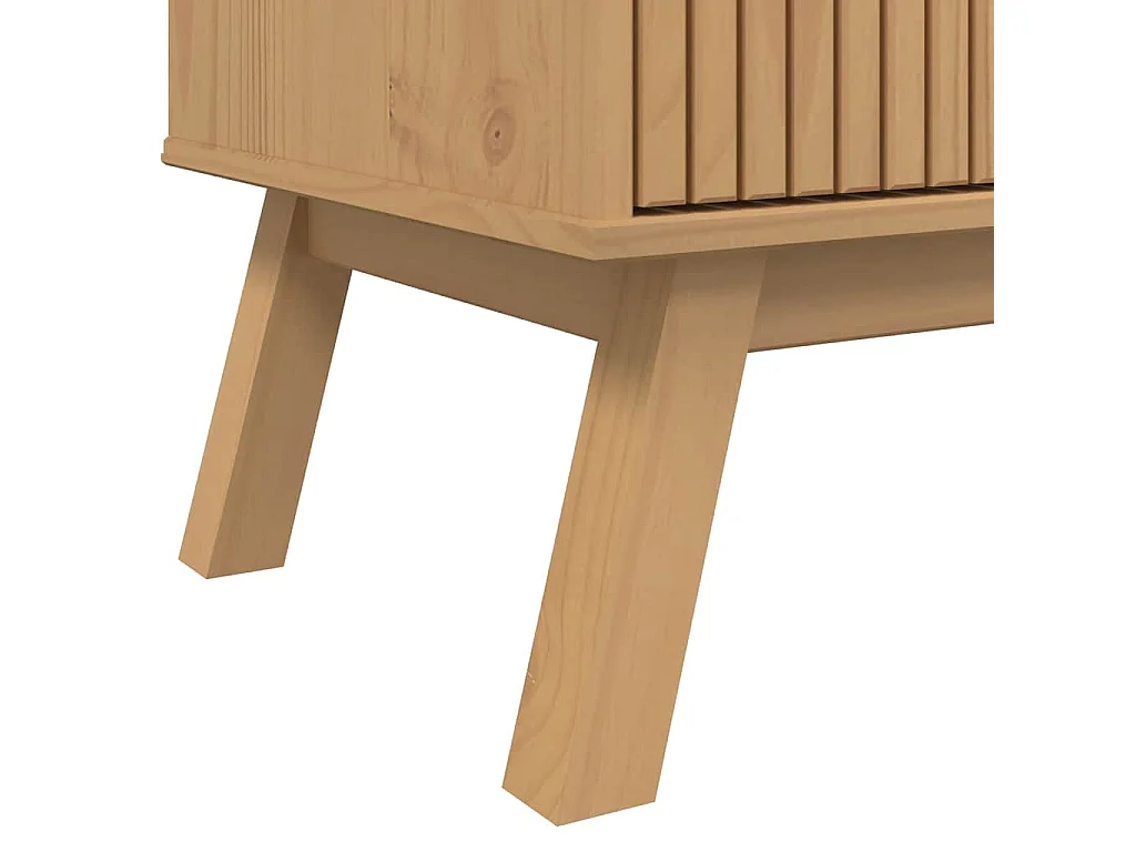 Meuble TV OLDEN marron 114x43x57 cm bois de pin massif
