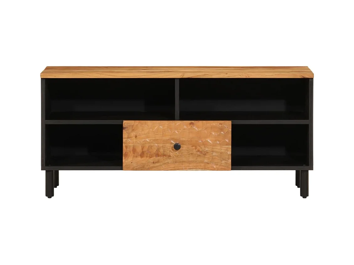 Meuble TV 100x33x46 cm bois d'acacia solide