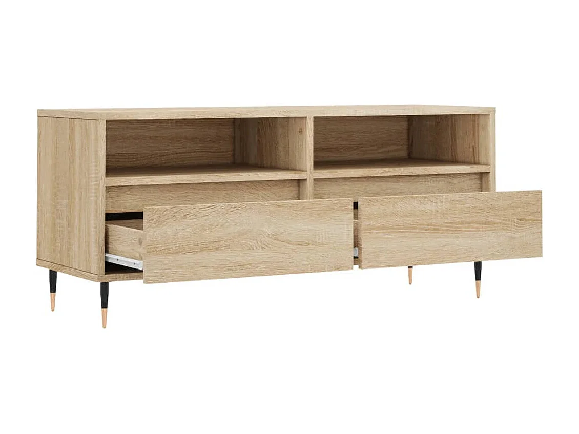 Sonoma eiken tv-kast 100x34,5x44,5 cm bewerkt hout