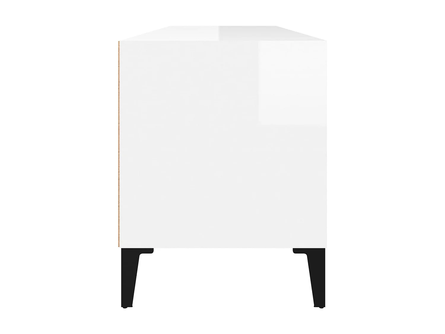 Mueble de TV blanco brillo 100x34,5x44,5 cm madera de ingeniería