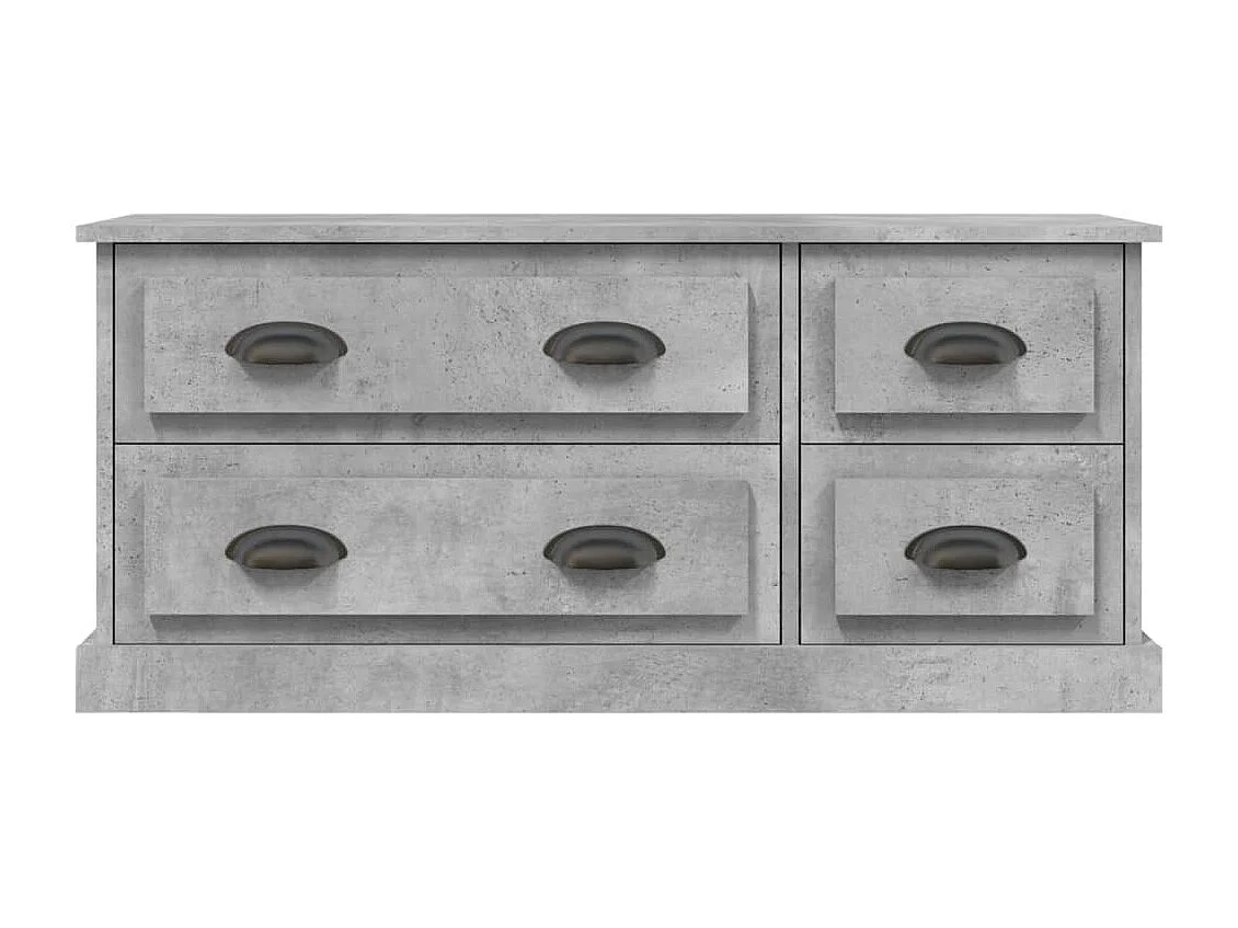Meuble TV gris béton 100x35,5x45 cm bois d'ingénierie