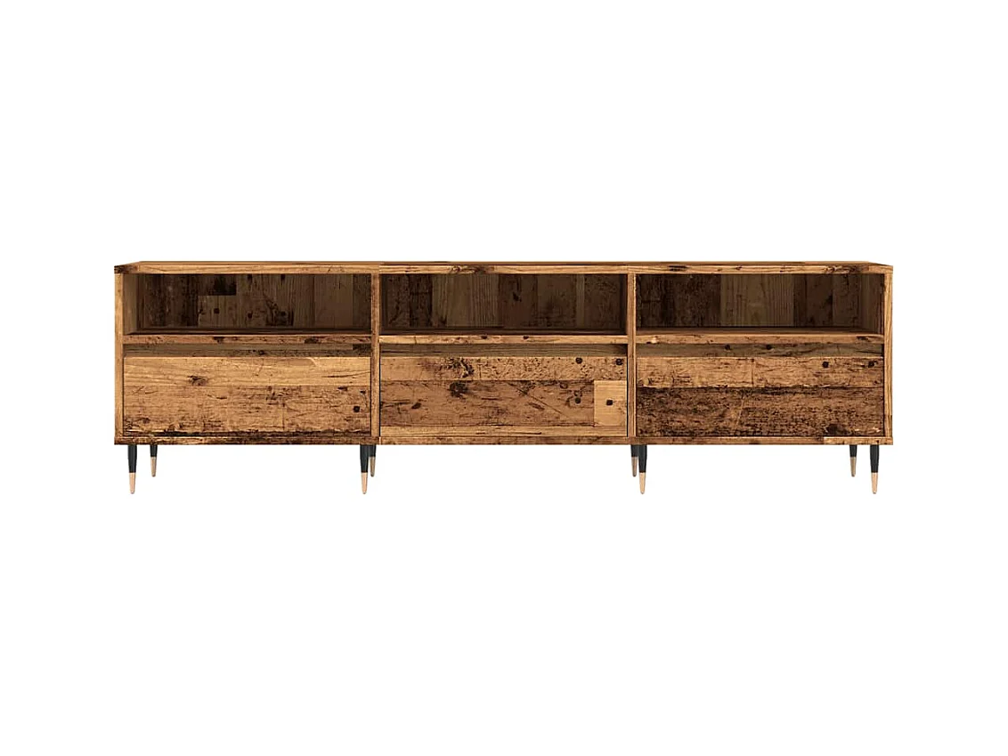Meuble TV vieux bois 150x30x44,5 cm bois d'ingénierie