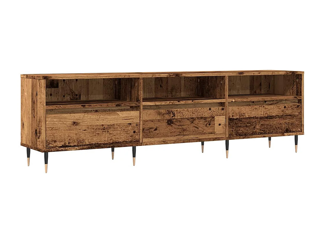 Meuble TV vieux bois 150x30x44,5 cm bois d'ingénierie
