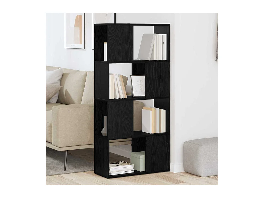 Centre de divertissement Noir 60 x 24 x 124 cm