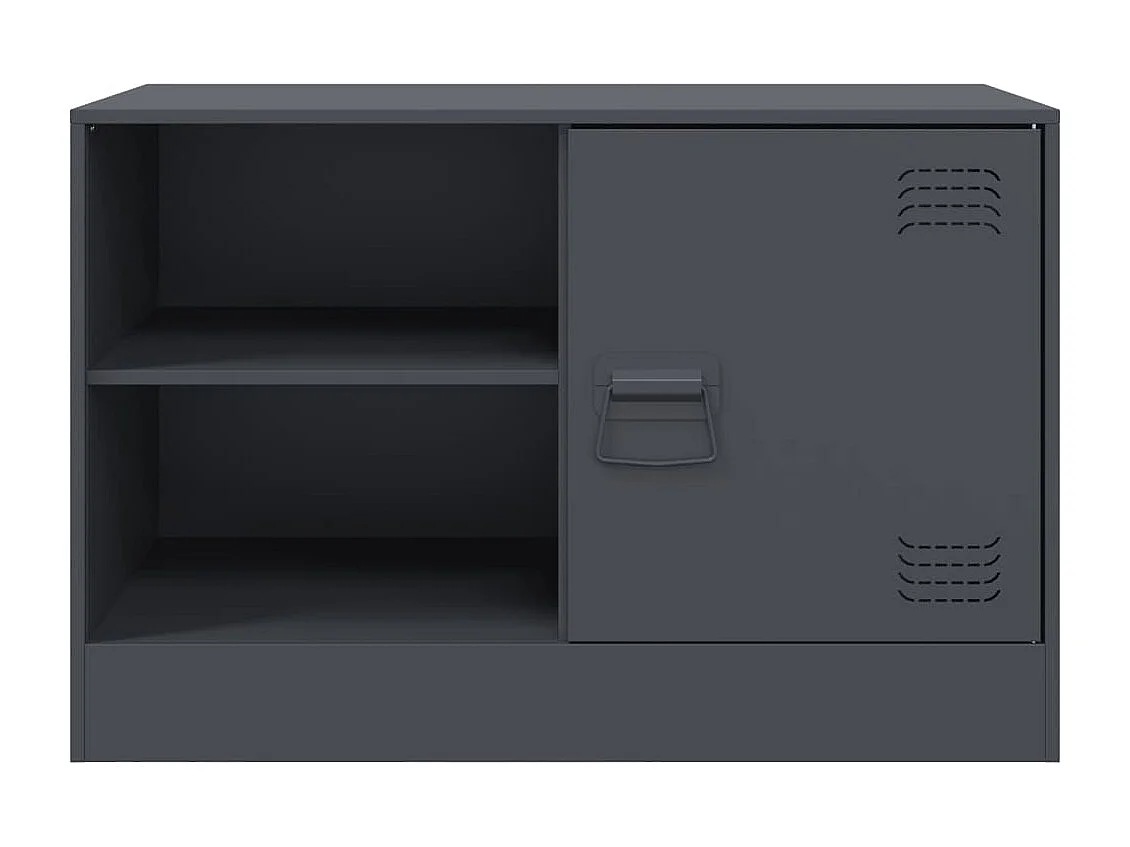 Meuble TV anthracite 67x39x44 cm acier