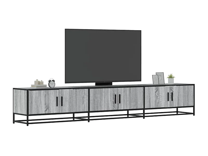 Meuble TV sonoma gris 240x35x41 cm bois d'ingénierie