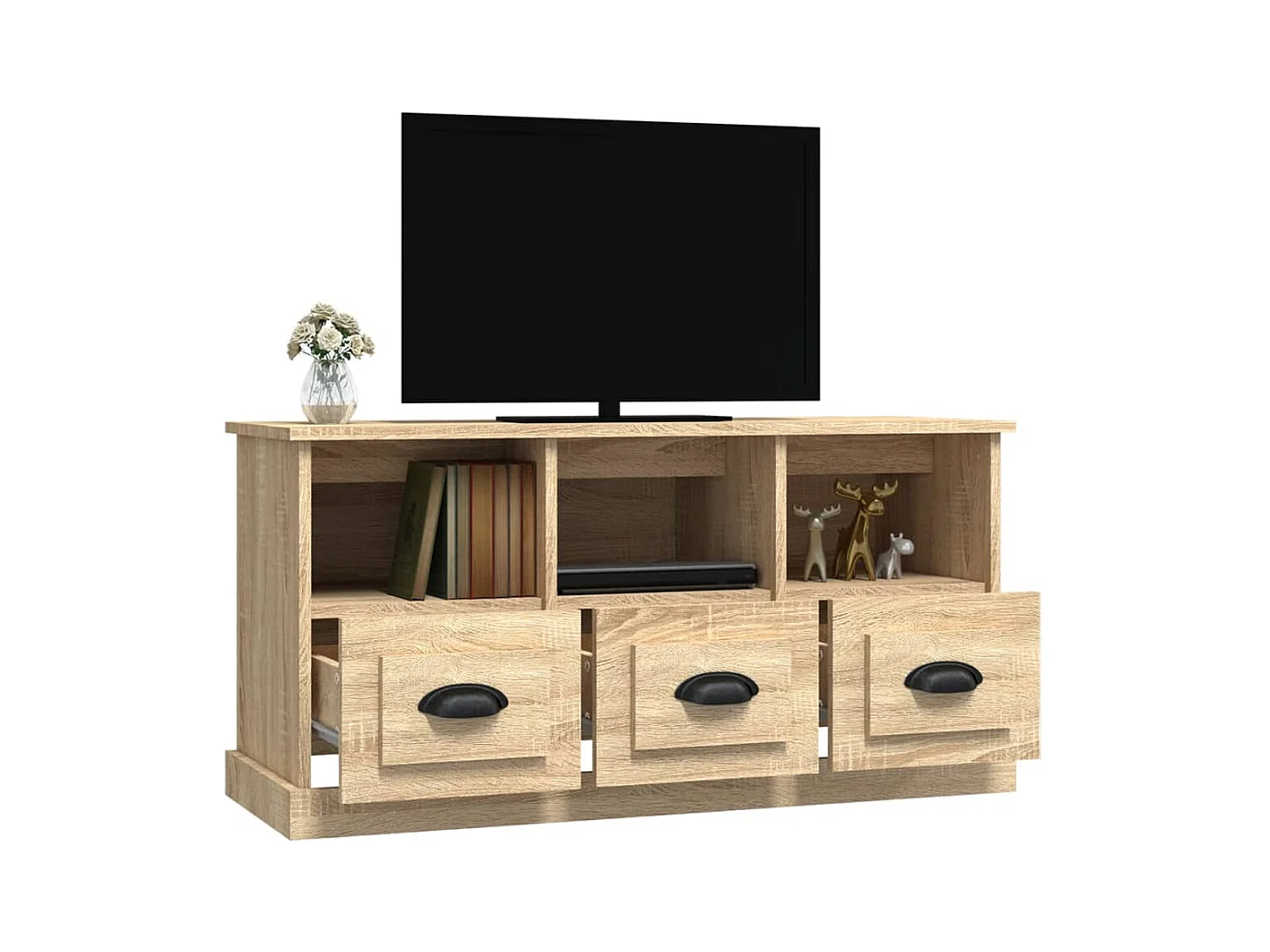 Mobile TV in rovere Sonoma 100x35x50 cm in legno ingegnerizzato