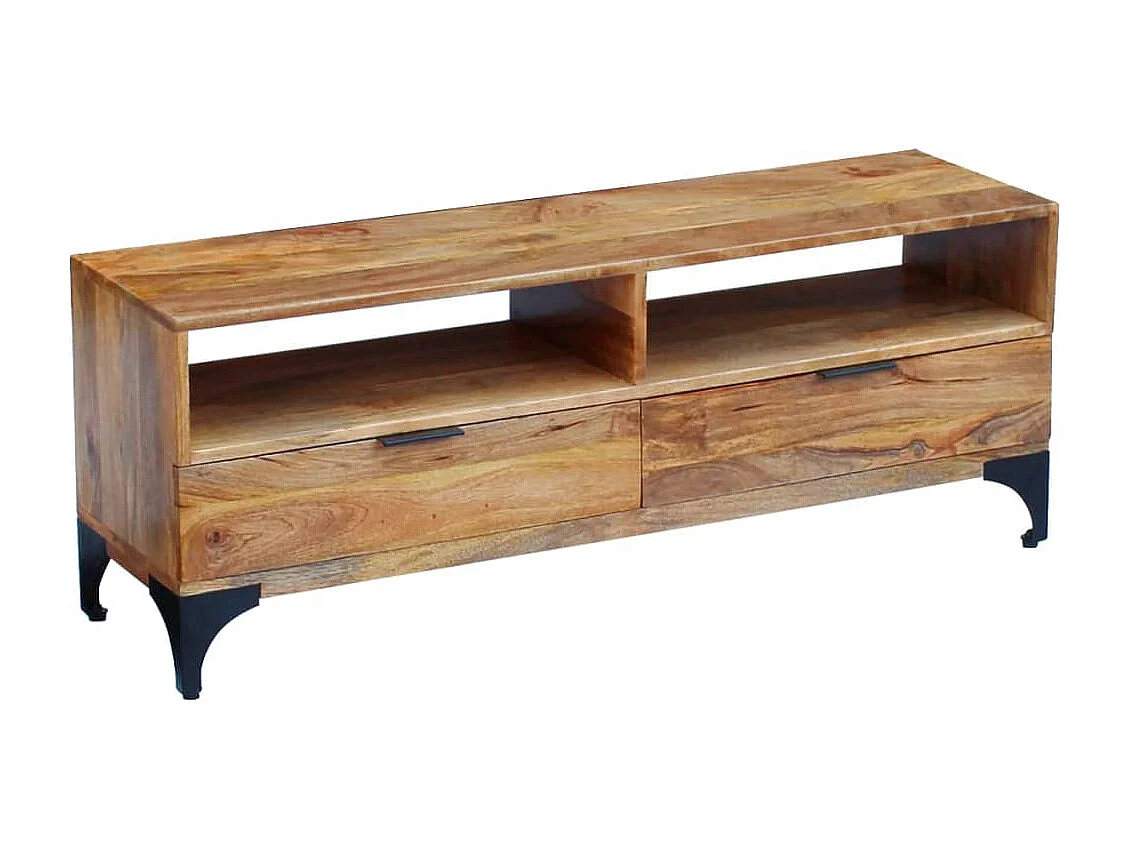 Mobile TV in legno di mango 120x35x45 cm