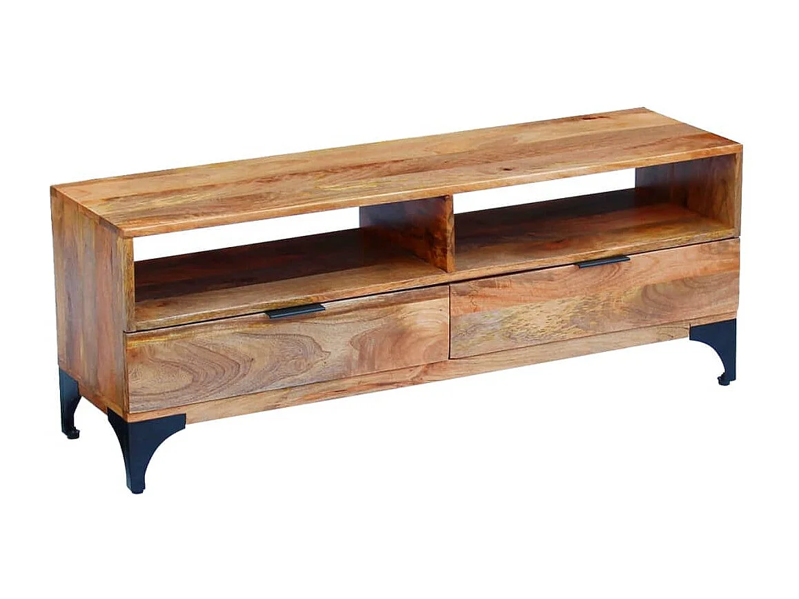 Mobile TV in legno di mango 120x35x45 cm