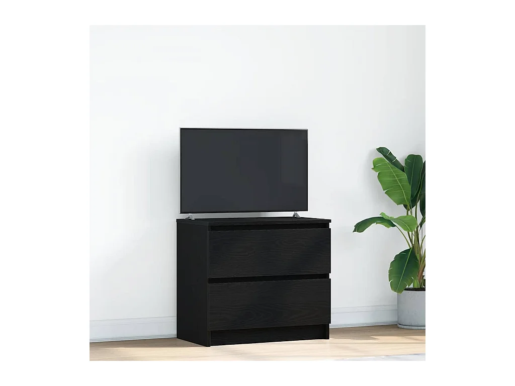 Meuble TV noir 60x35x54 cm bois d'ingénierie