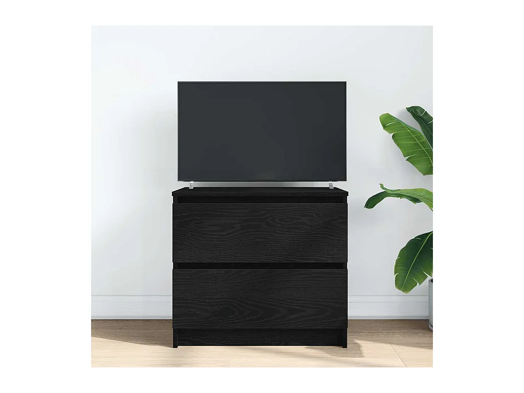Meuble TV noir 60x35x54 cm bois d'ingénierie