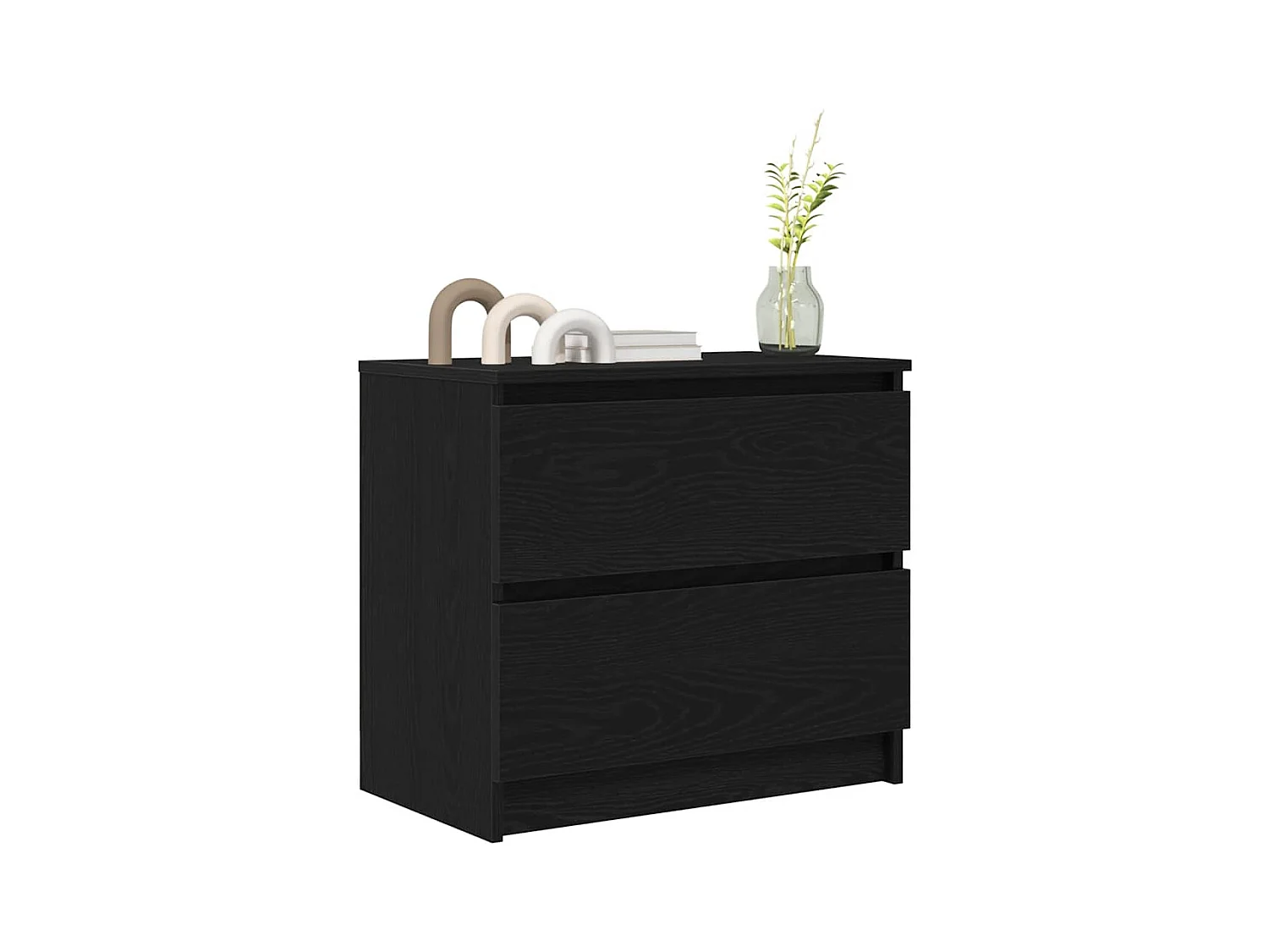 Meuble TV noir 60x35x54 cm bois d'ingénierie