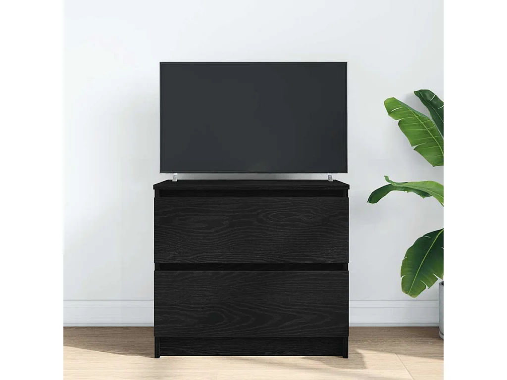 Meuble TV noir 60x35x54 cm bois d'ingénierie