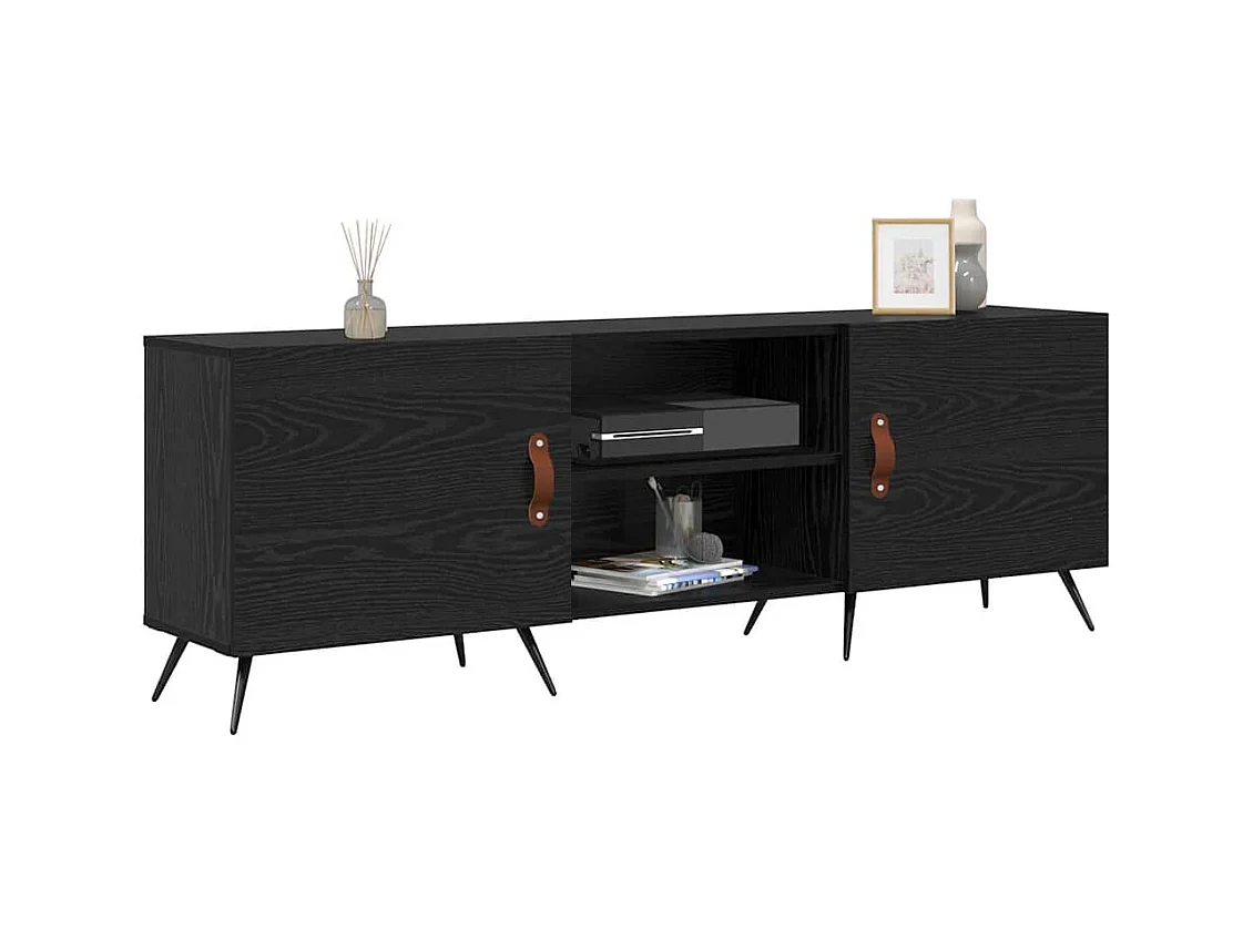 Meuble TV Chêne noir 150 x 30 x 50 cm Bois d'ingénierie