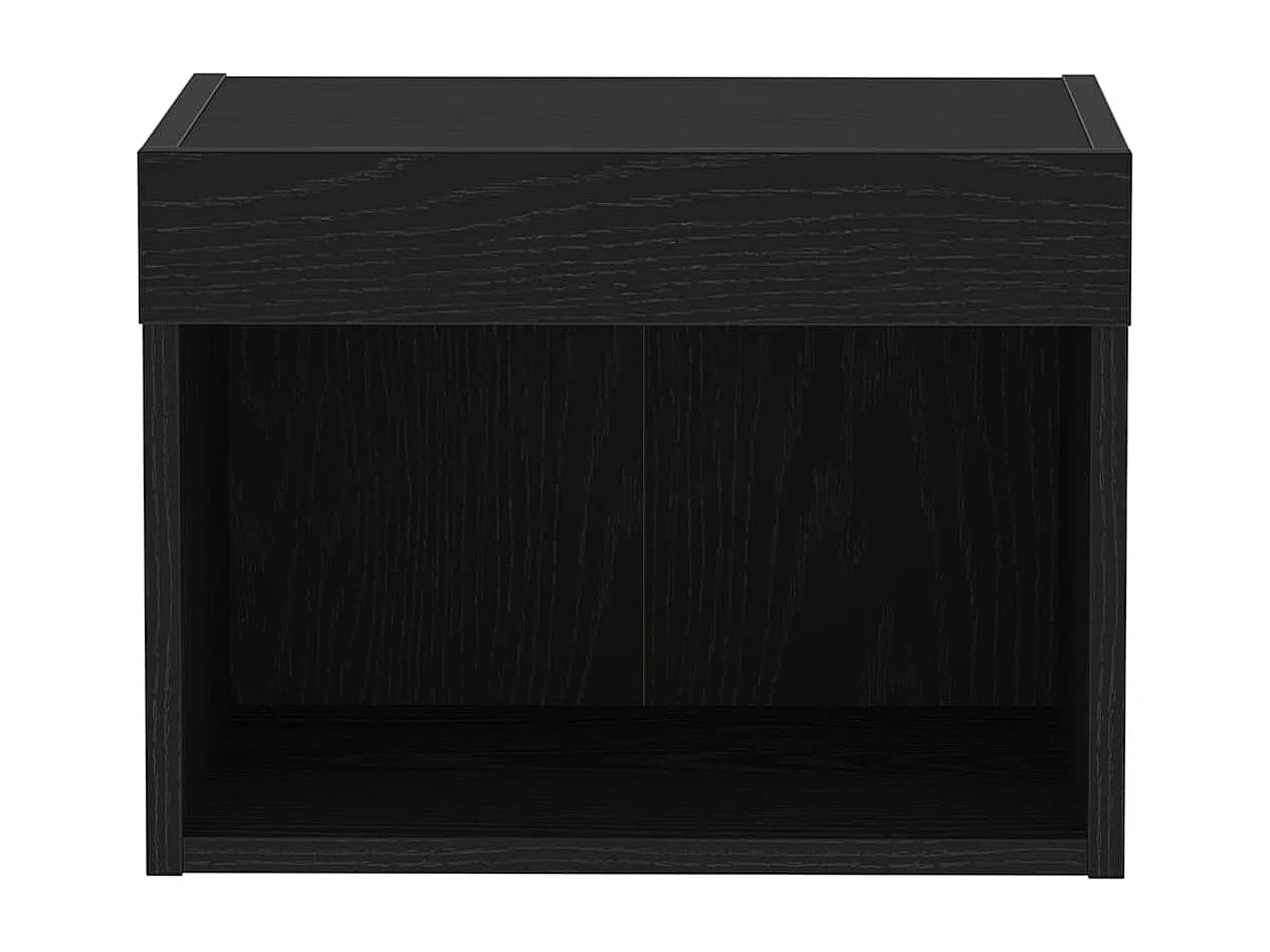 Armoire Wall avec lumières LED Chêne Noir 40x30x30 cm