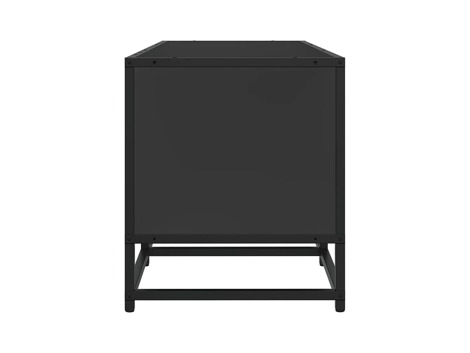 Meuble TV noir 100x35x41 cm bois d'ingénierie et métal