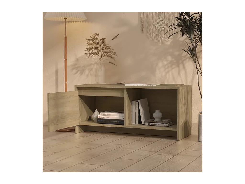 Meuble TV Chêne sonoma 90x35x40 cm Bois d'ingénierie