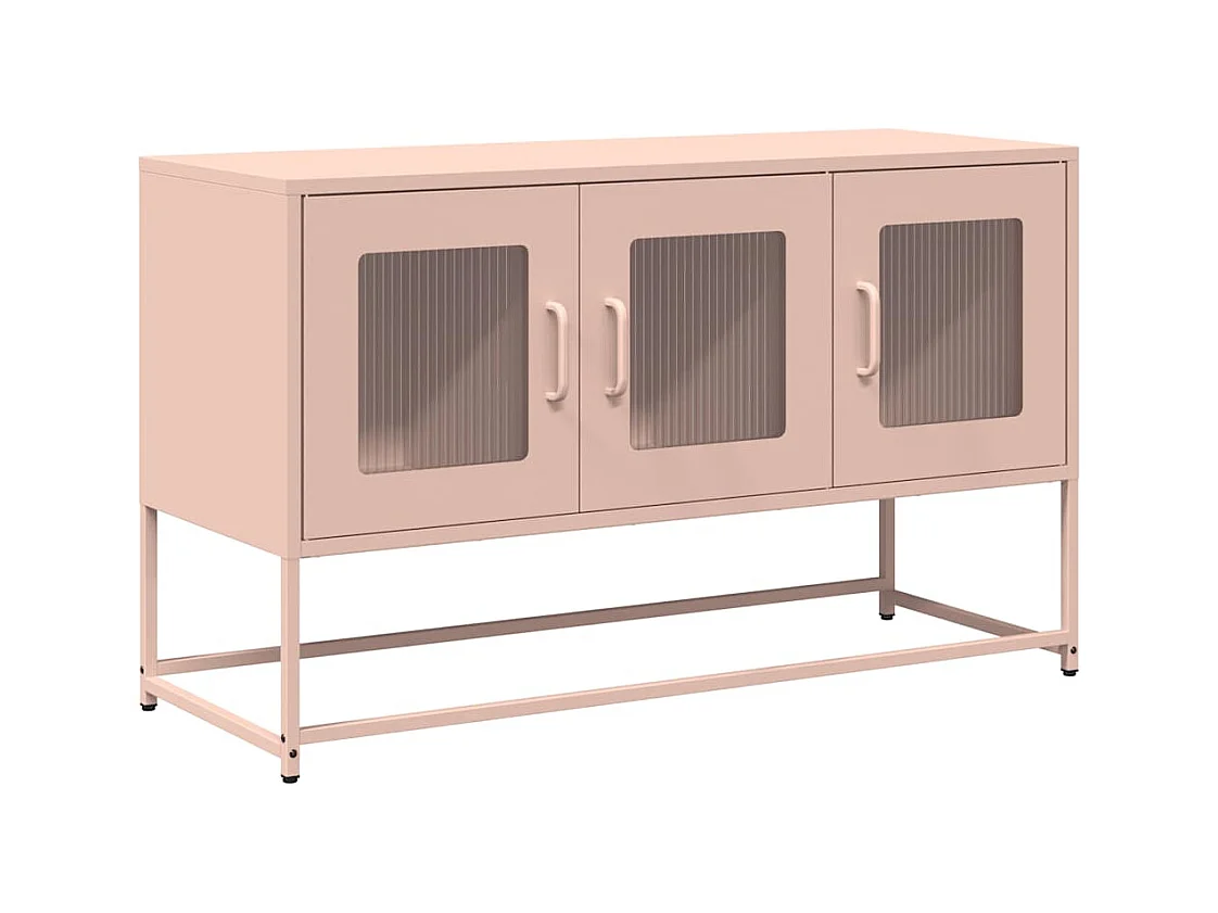 Mobile porta TV rosa 100,5x39x60,5 cm in acciaio laminato a freddo