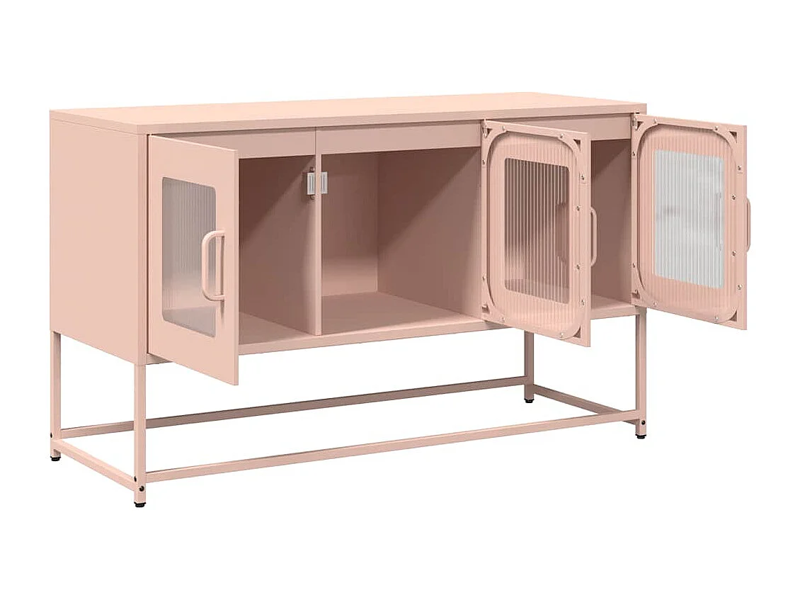 Mobile porta TV rosa 100,5x39x60,5 cm in acciaio laminato a freddo