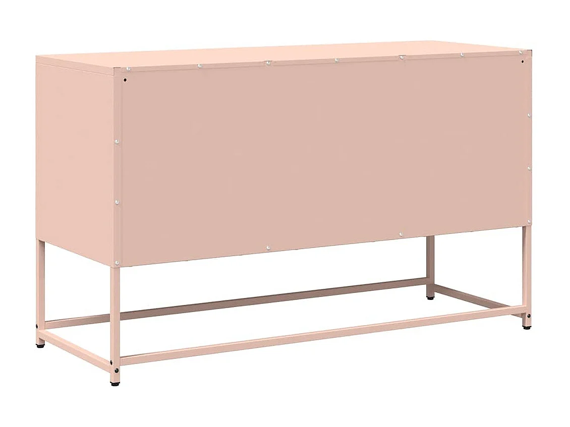 Mobile porta TV rosa 100,5x39x60,5 cm in acciaio laminato a freddo
