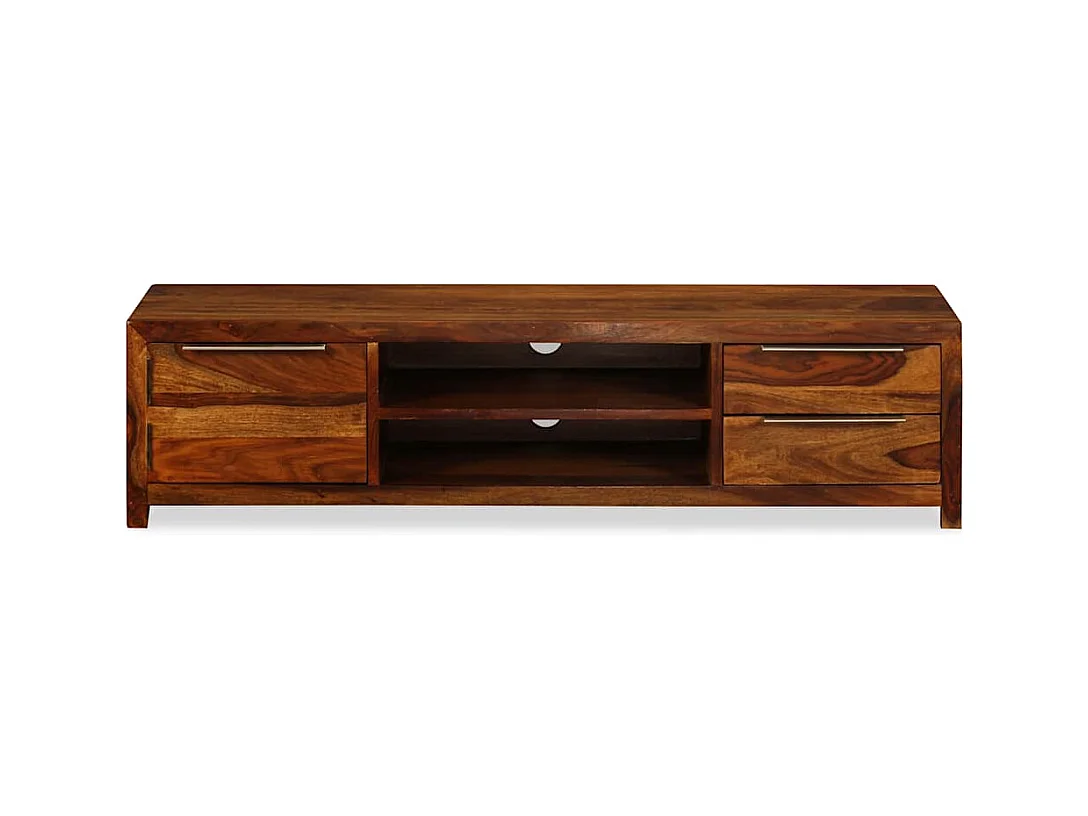 Meuble TV Bois massif 120x30x30 cm