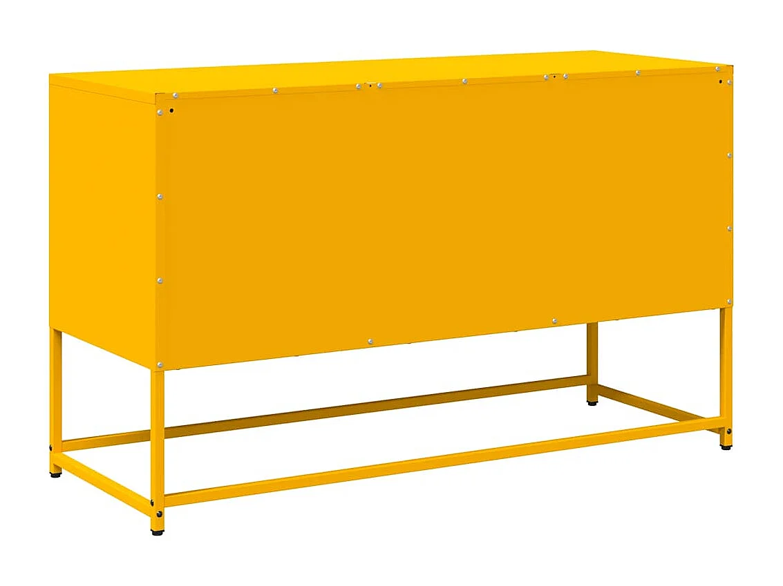 Meuble TV jaune moutarde 100,5x39x60,5 cm acier
