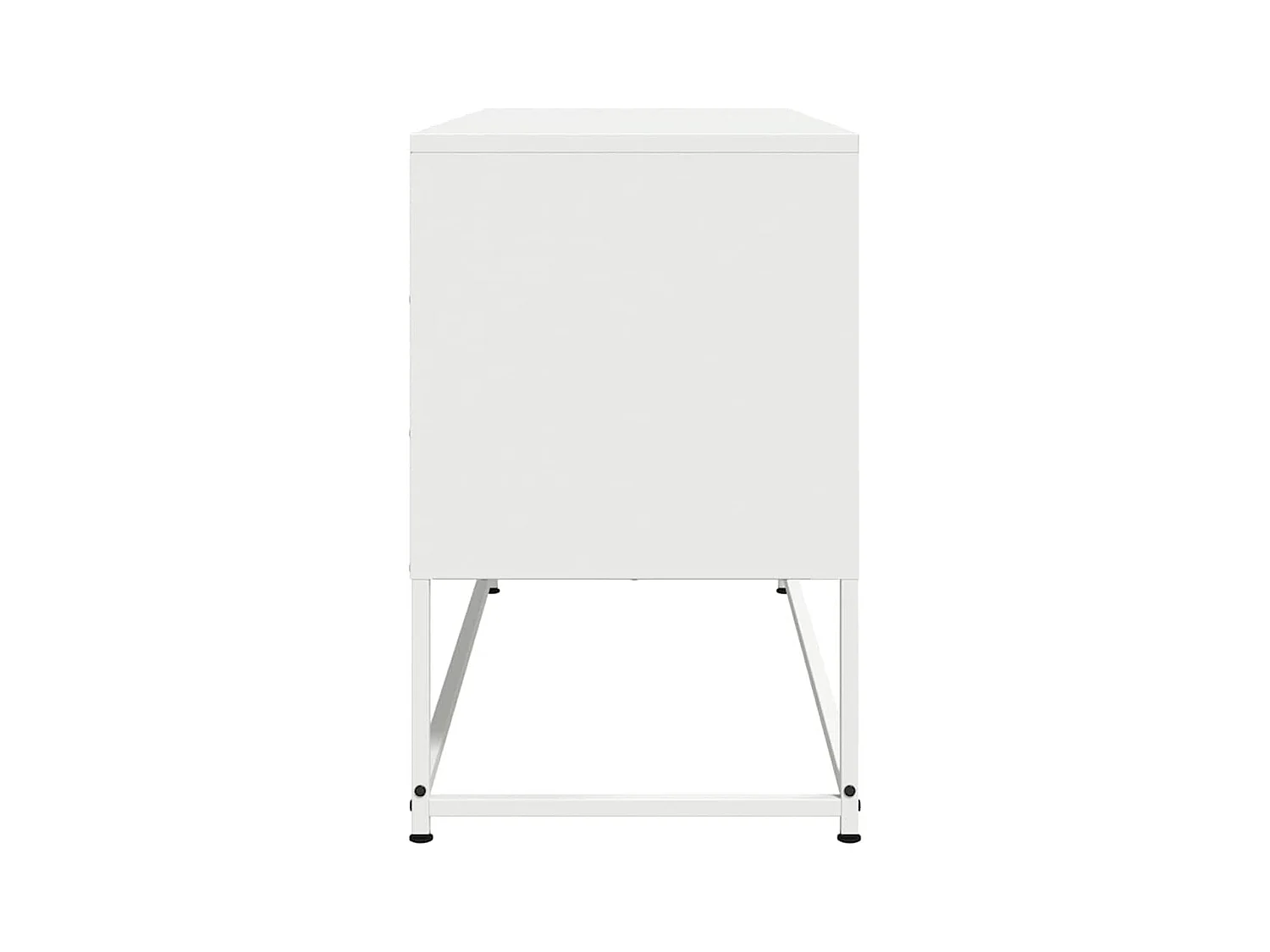 Meuble TV blanc 100,5x39x60,5 cm acier