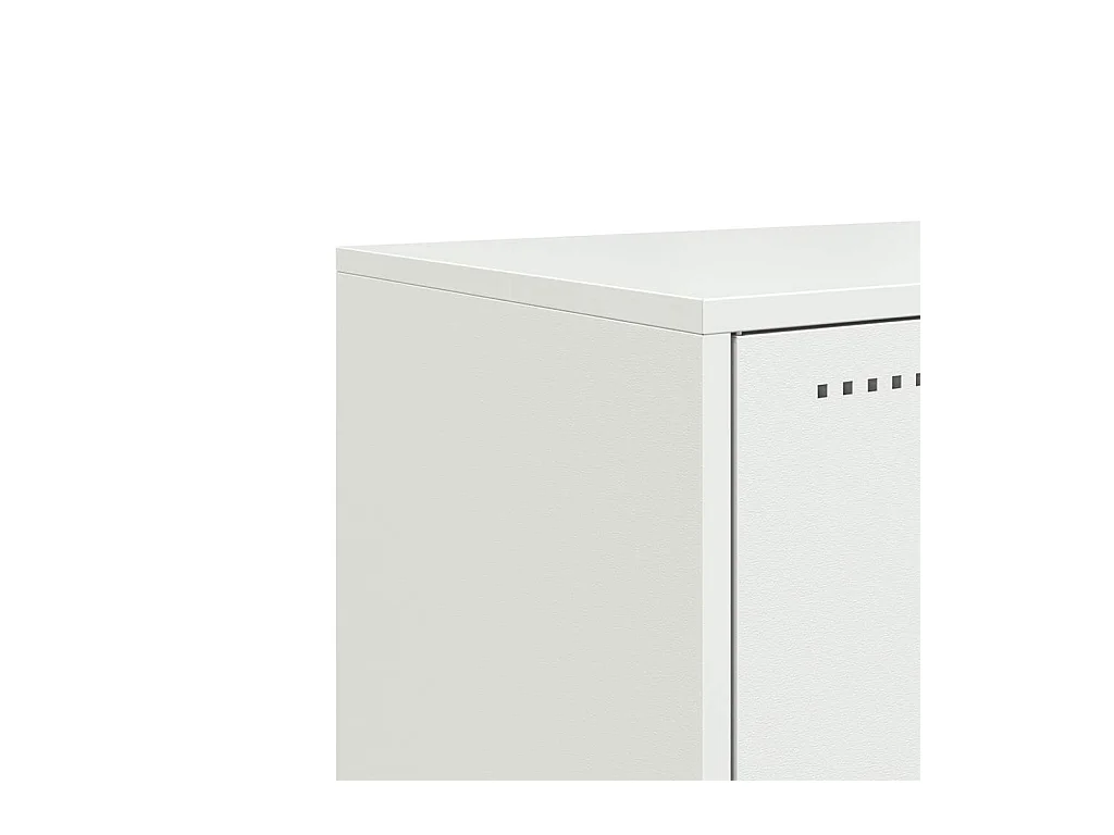 Meuble TV blanc 100,5x39x60,5 cm acier