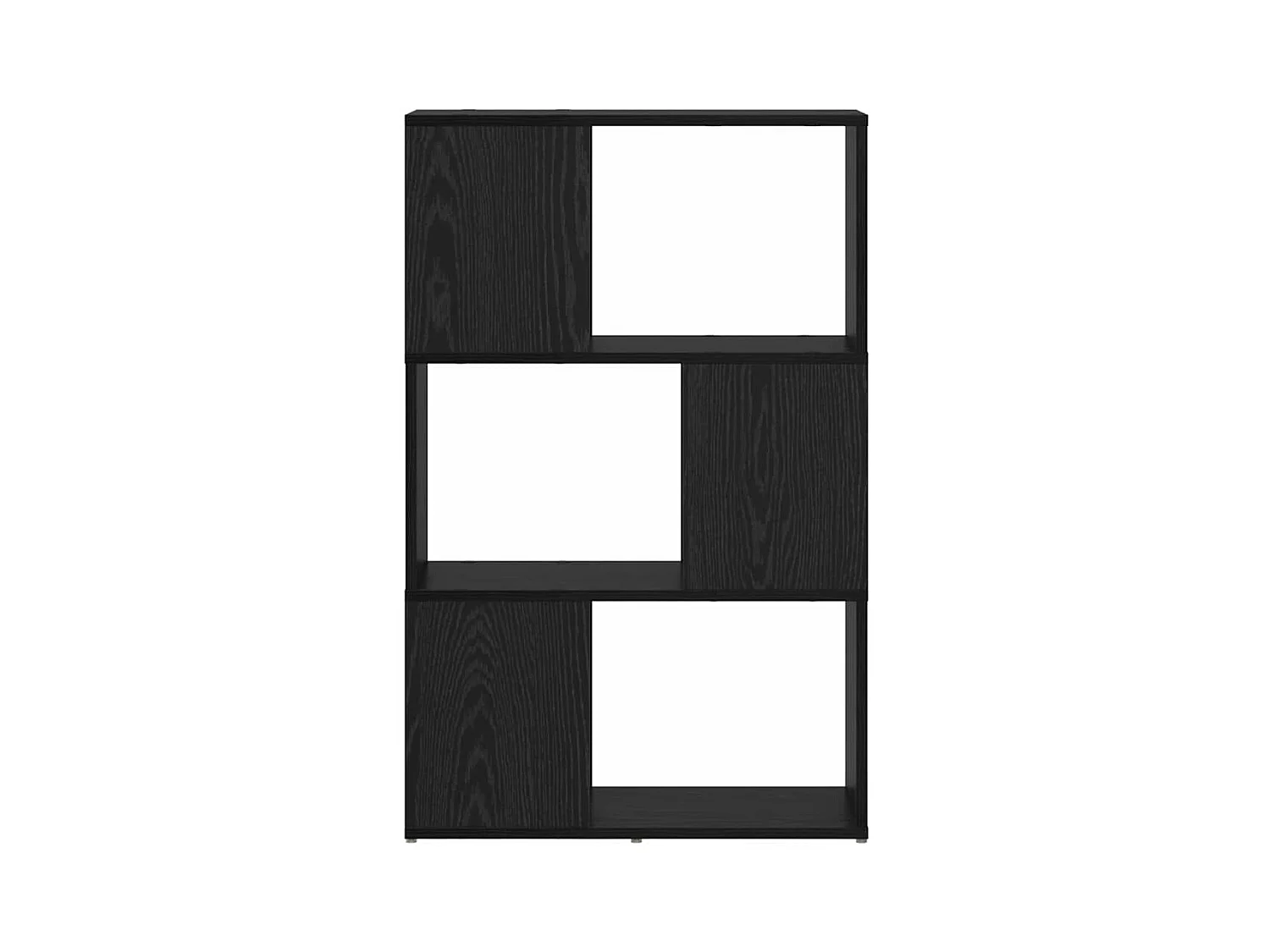 Centre de divertissement Noir 60 x 24 x 94 cm Bois d'ingénierie