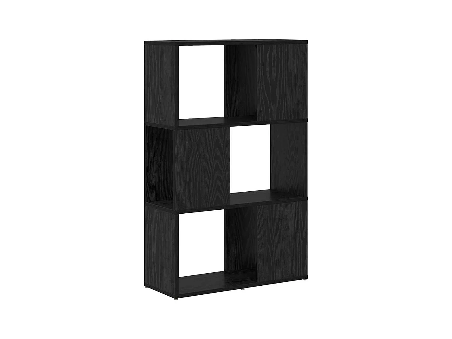 Centre de divertissement Noir 60 x 24 x 94 cm Bois d'ingénierie