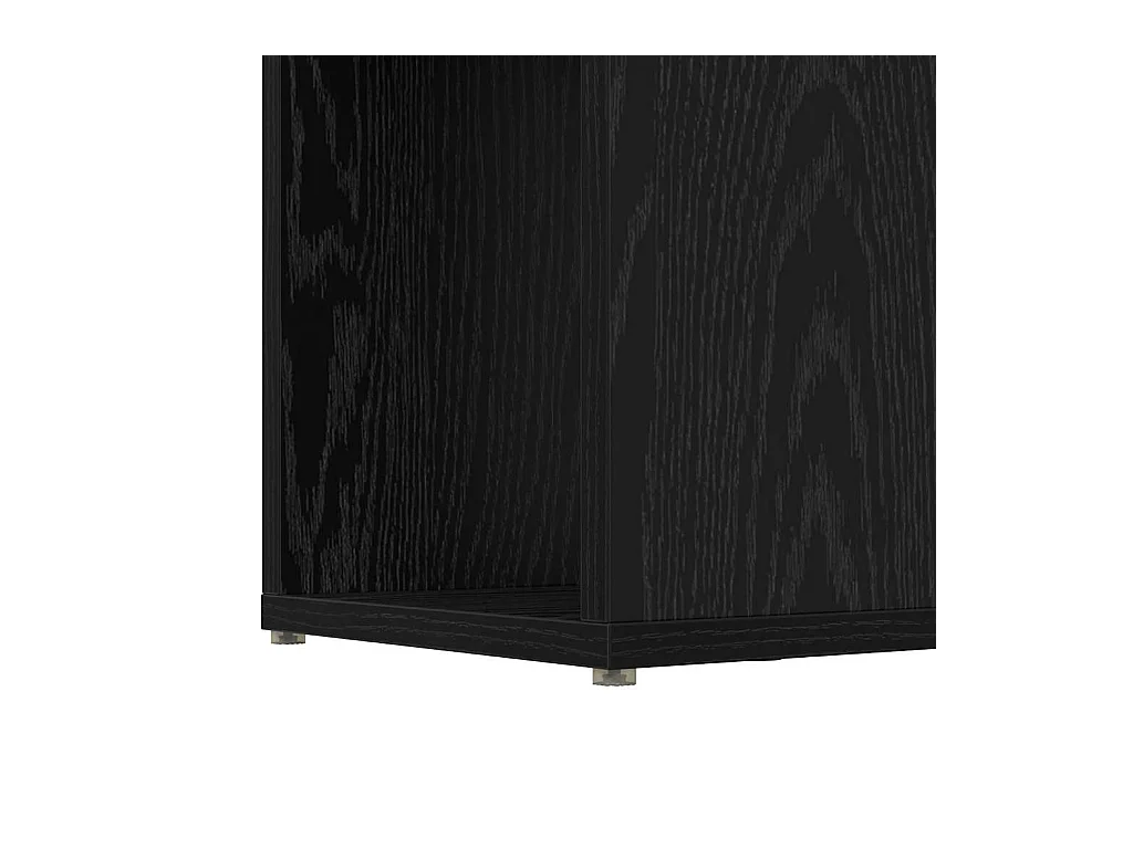 Centre de divertissement Noir 60 x 24 x 94 cm Bois d'ingénierie