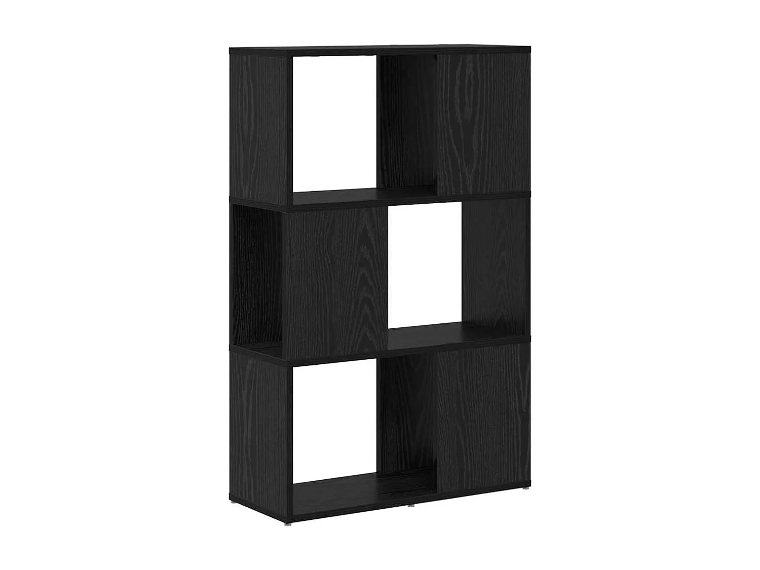 Centre de divertissement Noir 60 x 24 x 94 cm Bois d'ingénierie