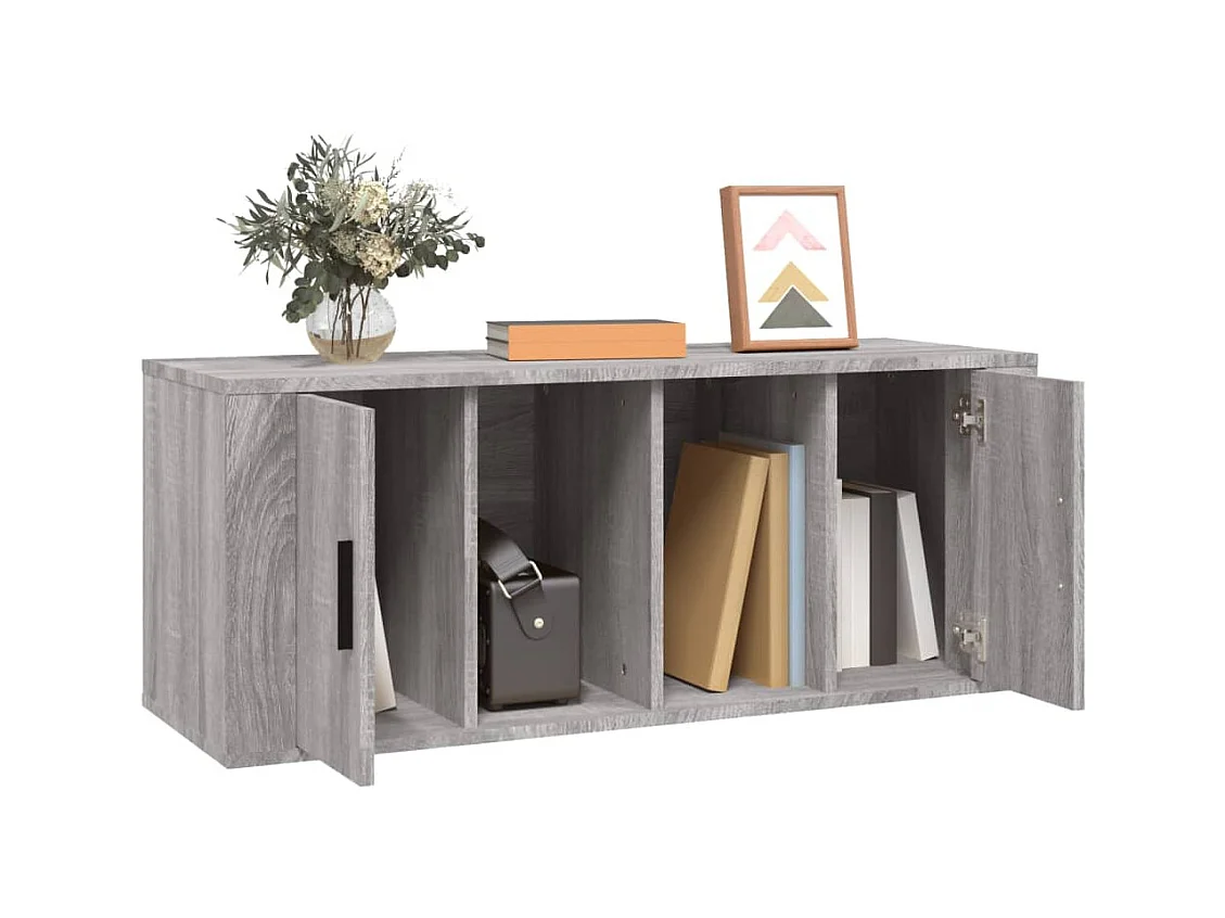 Meuble TV Sonoma gris 100x35x40 cm Bois d'ingénierie