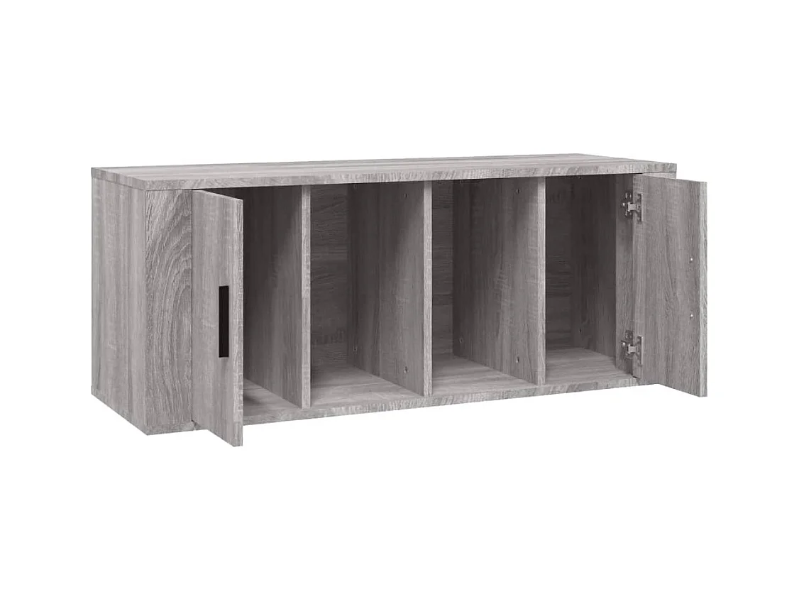 Meuble TV Sonoma gris 100x35x40 cm Bois d'ingénierie