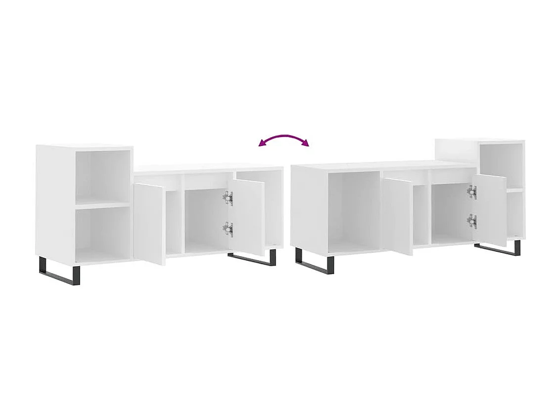 Weißer TV-Schrank 100x35x55 cm Holzwerkstoff