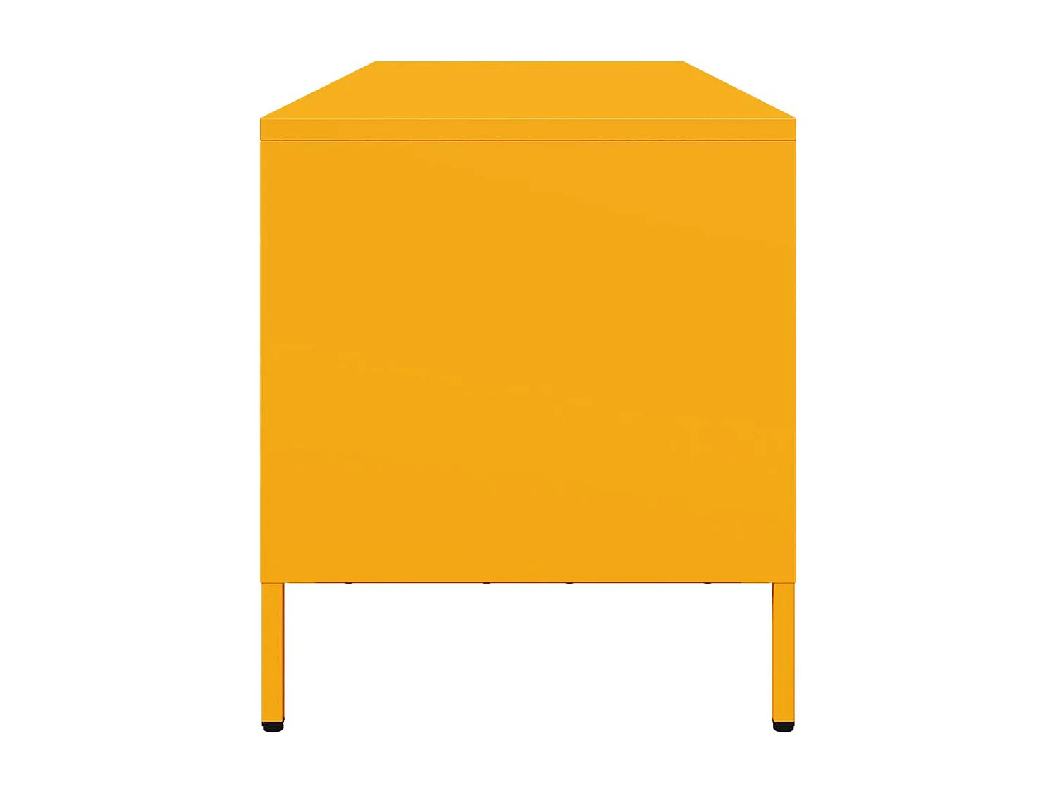 Meuble TV jaune moutarde 135x39x43,5 cm acier laminé à froid