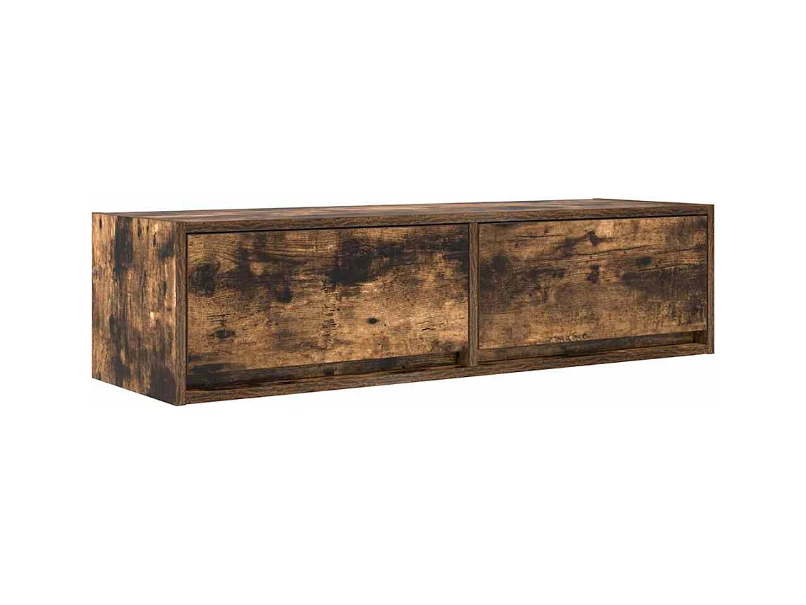 Meuble TV Chêne Fumé 100x31x25,5 cm Bois d'ingénierie