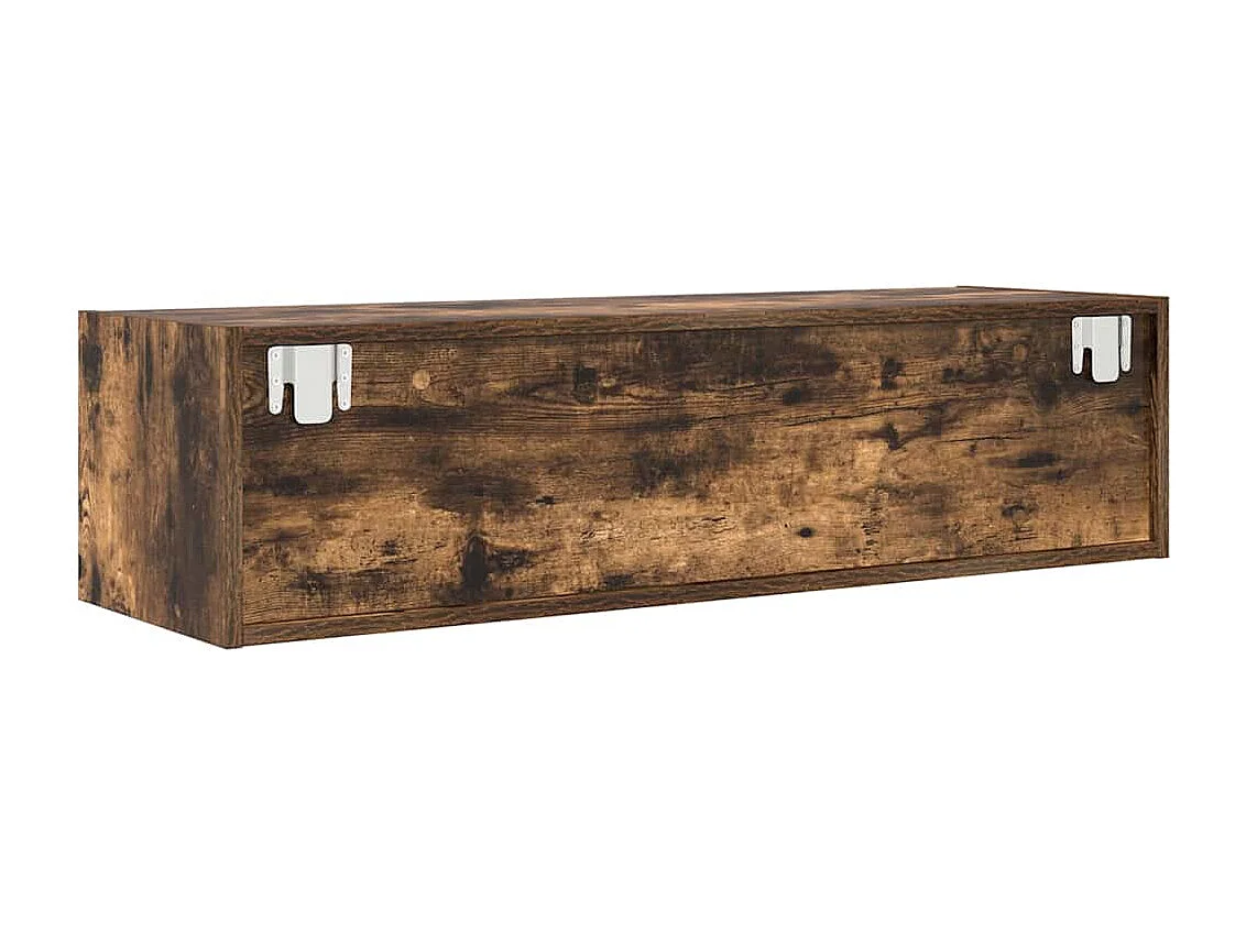 Meuble TV Chêne Fumé 100x31x25,5 cm Bois d'ingénierie