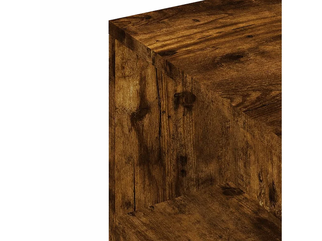 TV-meubel van gerookt eikenhout 102x34,5x43 cm bewerkt hout
